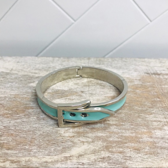 Enamel Spring Closure Belt Buckle Bracelet - Picture 3 of 8